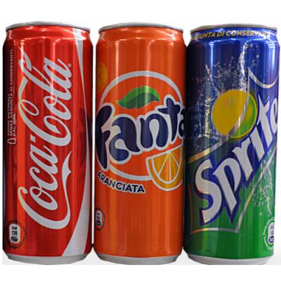 Coca-Cola, Fanta , Sprite lattina 330ml   - 